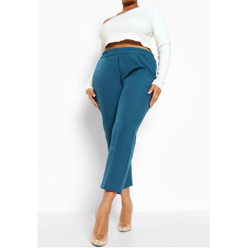 Boohoo Teal Dress Pants
